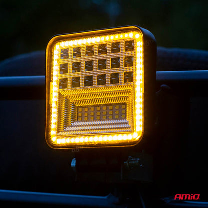 Proiector LED pentru Off-Road, ATV, SSV, cu functie de semnalizare, culoare 6500K, 3360 lm, tensiune 9 - 36V, dimensiuni 110 x 110 mm-1