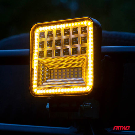 Proiector LED pentru Off-Road, ATV, SSV, cu functie de semnalizare, culoare 6500K, 3360 lm, tensiune 9 - 36V, dimensiuni 110 x 110 mm-1