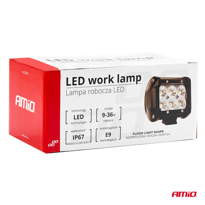 Proiector LED pentru Off-Road, ATV, SSV,  culoare 6500K, 1440 lm, tensiune 9 - 36V, dimensiune 95 x 77 mm-12