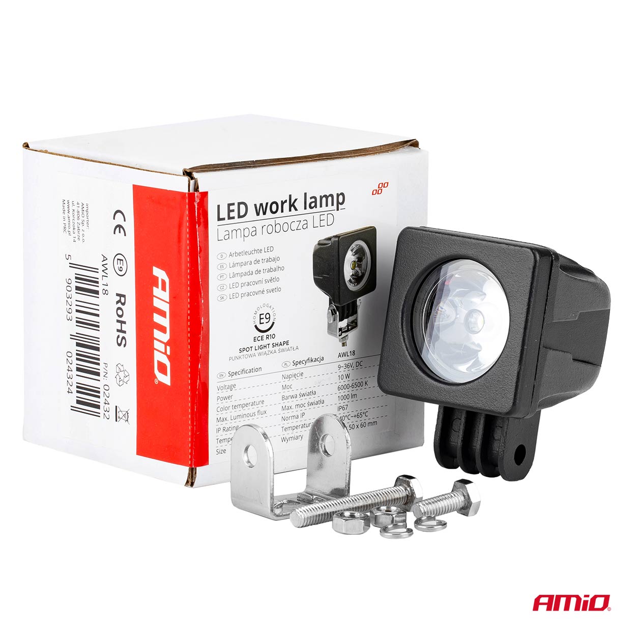 Proiector LED pentru Off-Road, ATV, SSV,  culoare 6500K, 1000 lm, tensiune 9 - 36V, dimensiune 50 x 50 mm-8