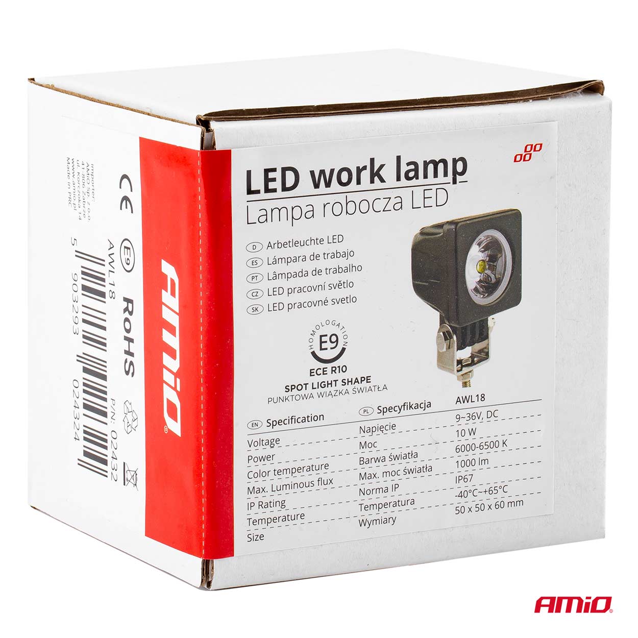Proiector LED pentru Off-Road, ATV, SSV,  culoare 6500K, 1000 lm, tensiune 9 - 36V, dimensiune 50 x 50 mm-9