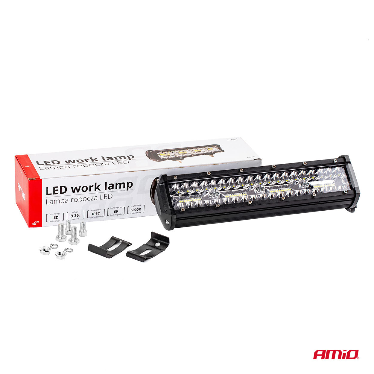 Proiector LED pentru Off-Road, ATV, SSV, culoare 6500K, 6400 lm, tensiune 9 - 36V, dimensiuni 300 x 74 mm-9