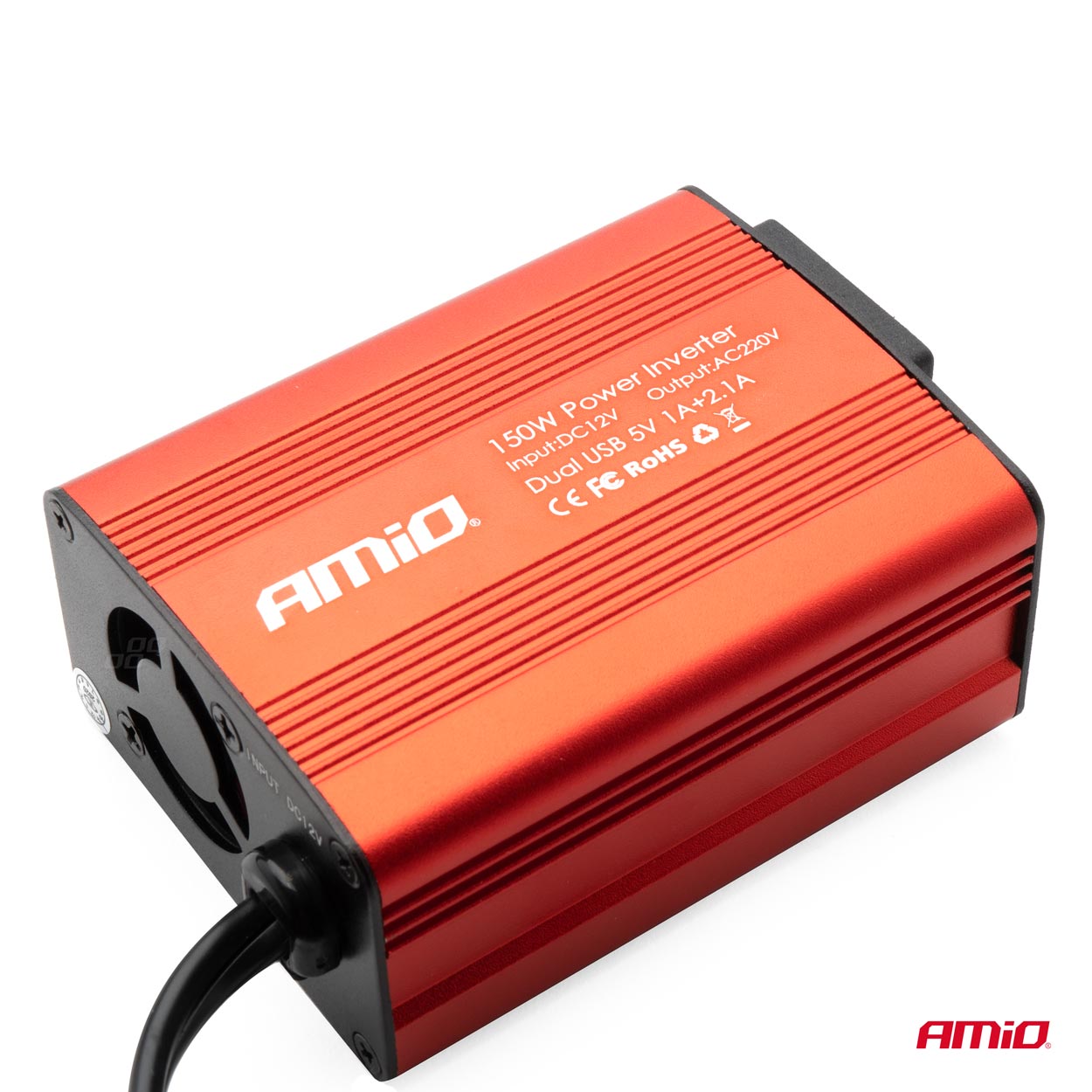 Convertor de tensiune 12V -> 230V, 150W/300W, 2 x USB 5V-2