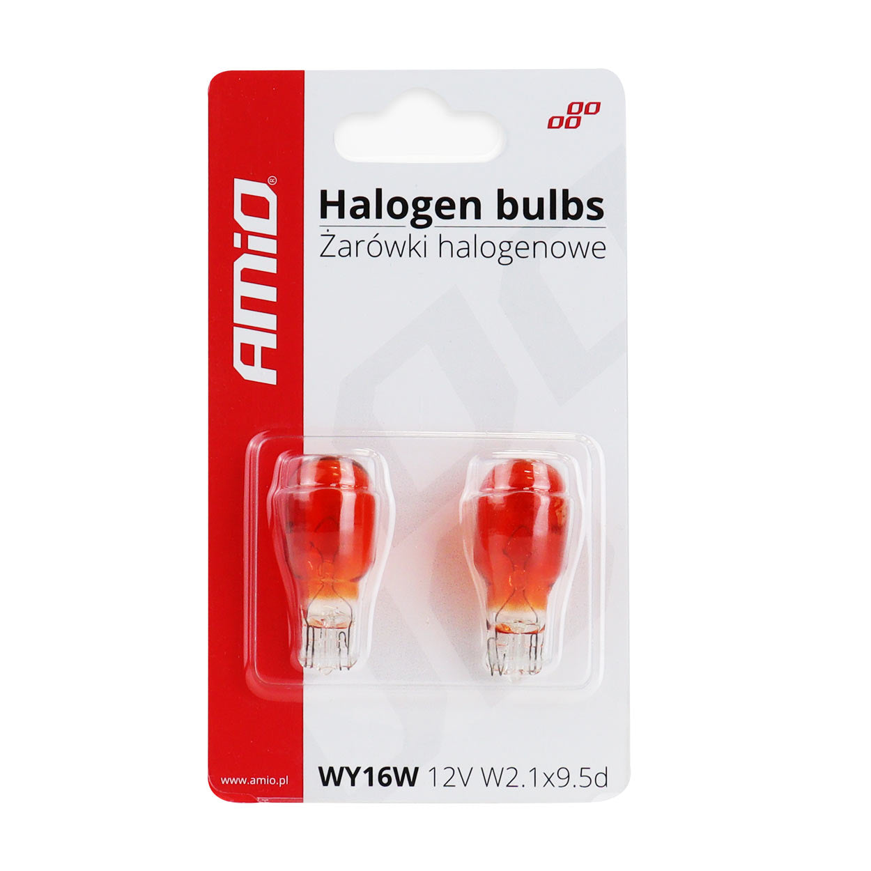 Set 2 becuri cu halogen T15, WY16W, W2.1x9.5d, 12V-2