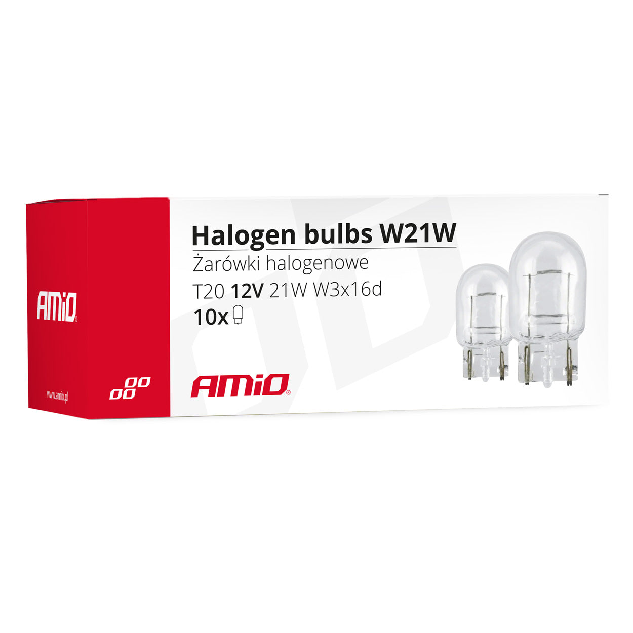 Set 10 becuri cu halogen T20, W21W, W3x16d, 12V-2