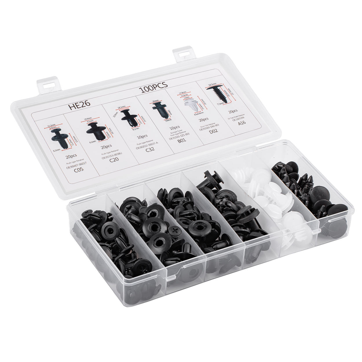 Set cleme - clipsuri reconditionare auto, 100 piese, diferite modele-5