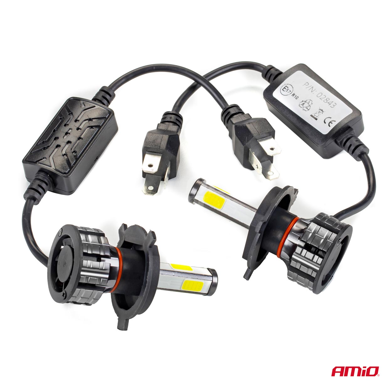 Instalatie LED COB 2Side AMiO, compatibil H4, destinat competitiilor auto sau off-road-5