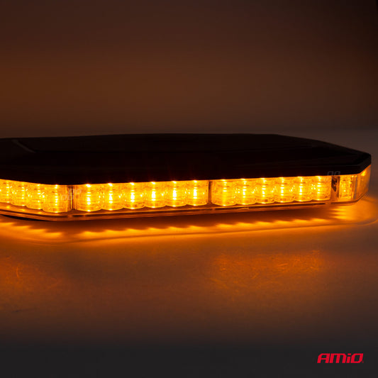 Rampa luminoasa girofar, culoare Orange, alimentare 12/24V, 48 LED-uri, protectie IP56, montaj cu magnet-1