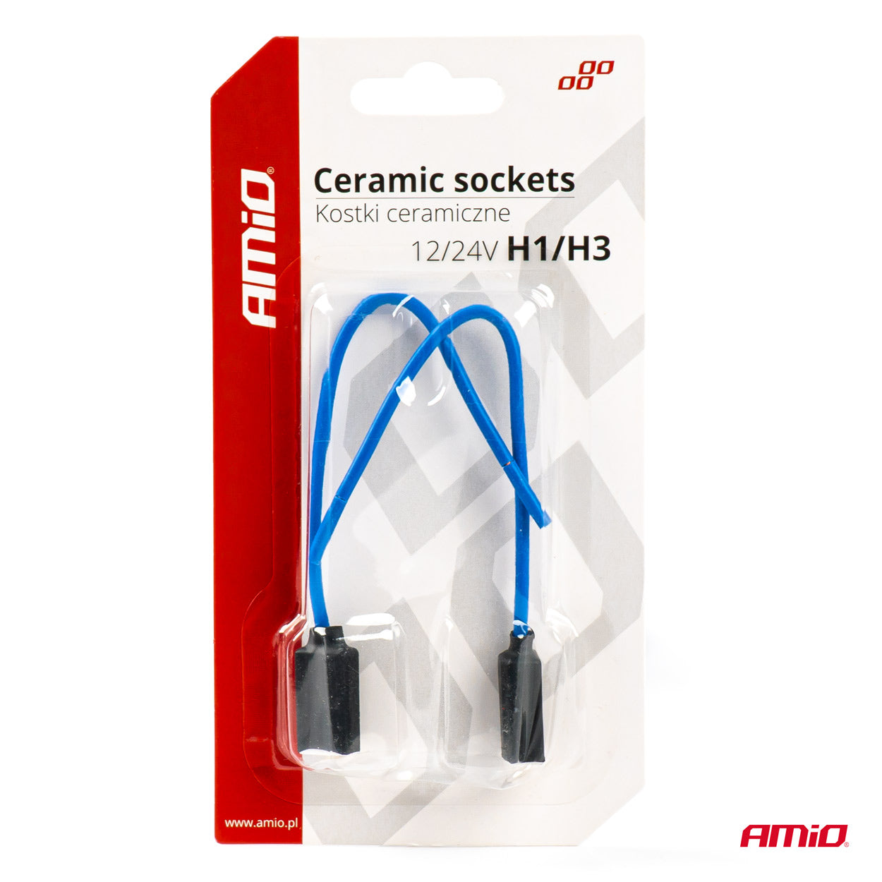 Set 2 mufe ceramice drepte, soclu H1, H3, rezistente termic-2
