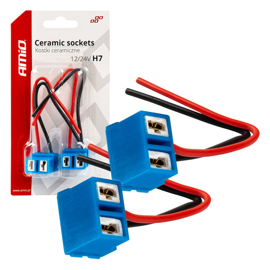 Set 2 mufe ceramice soclu H7, rezistente termic, L Shape-0