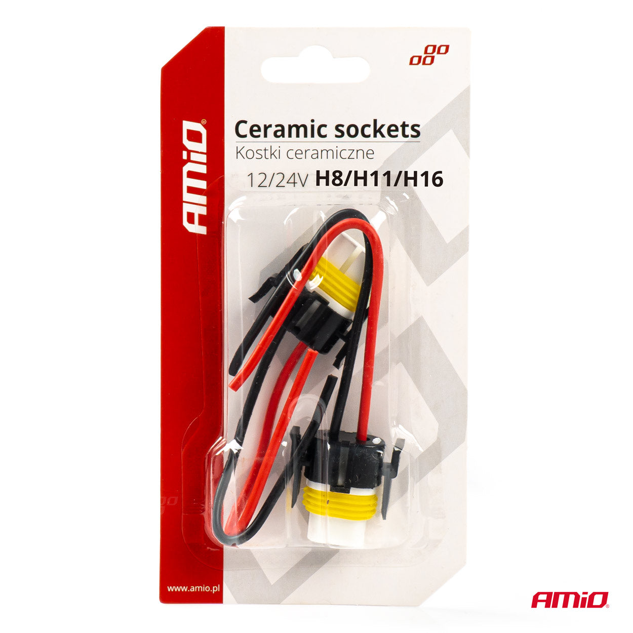 Set 2 mufe ceramice drepte, soclu H8, H11, H16, rezistente termic-2