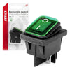 Intrerupator On/Off, 12/24V, dreptunghiular, waterproof, iluminat culoare Verde, destinatie auto, utilitare, Off-Road, ATV, SSV, QUAD-0