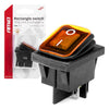 Intrerupator On/Off, 12/24V, dreptunghiular, waterproof, iluminat culoare Galben, destinatie auto, utilitare, Off-Road, ATV, SSV, QUAD-0