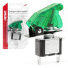 Comutator iluminat (intrerupator) cu protectie, destinatie auto, moto, ATV, SSV, Off-Road, model "TOP GUN", tensiune 12V - 24V, culoare Verde-0