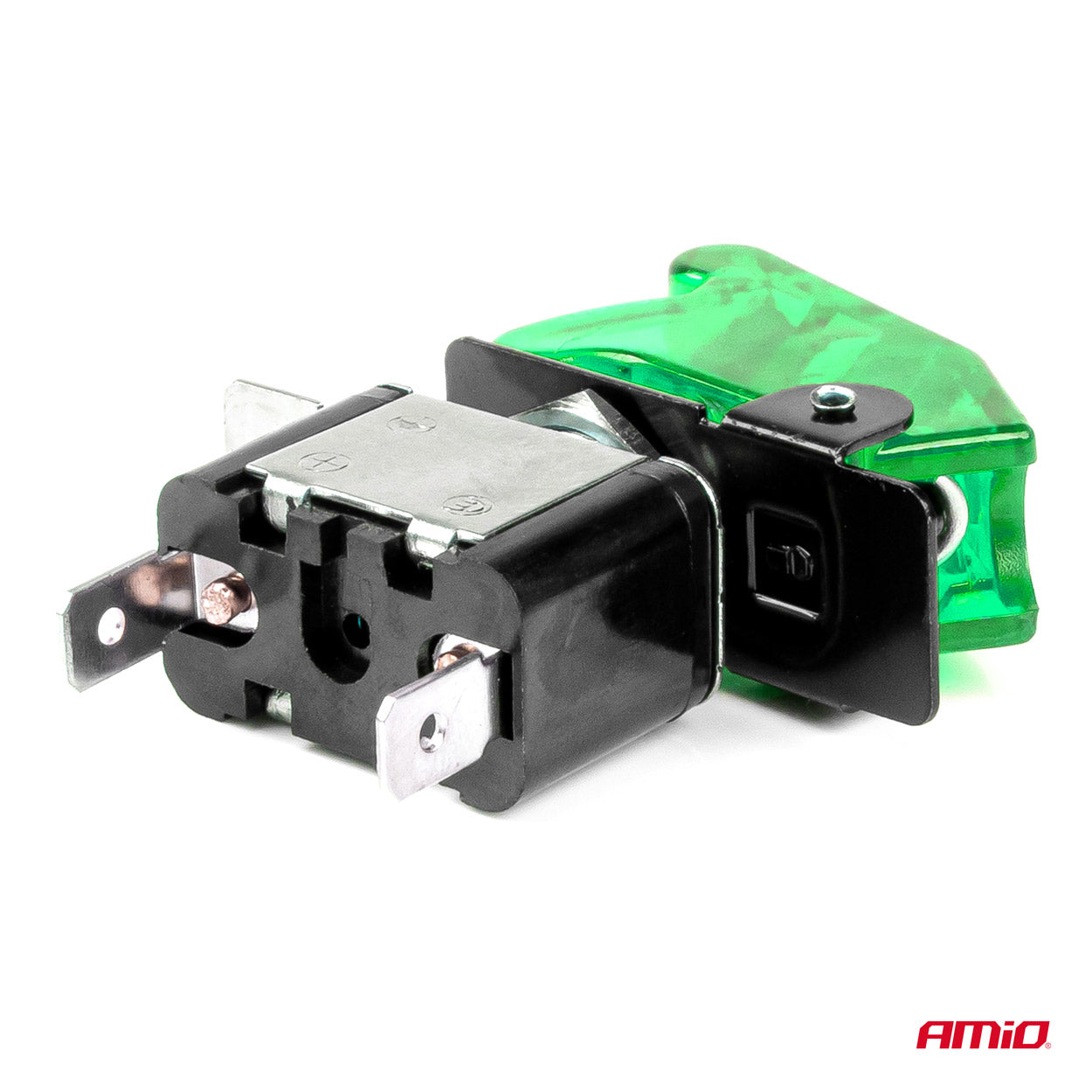 Comutator iluminat (intrerupator) cu protectie, destinatie auto, moto, ATV, SSV, Off-Road, model "TOP GUN", tensiune 12V - 24V, culoare Verde-3