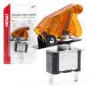 Comutator iluminat (intrerupator) cu protectie, destinatie auto, moto, ATV, SSV, Off-Road, model "TOP GUN", tensiune 12V - 24V, culoare Orange-0