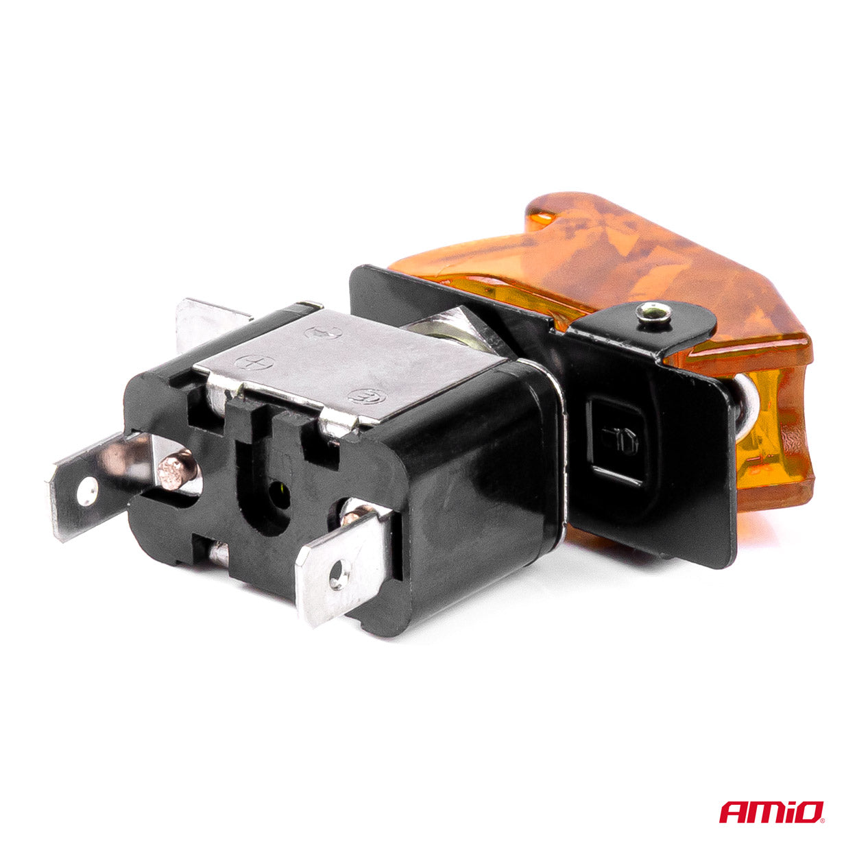 Comutator iluminat (intrerupator) cu protectie, destinatie auto, moto, ATV, SSV, Off-Road, model "TOP GUN", tensiune 12V - 24V, culoare Orange-3