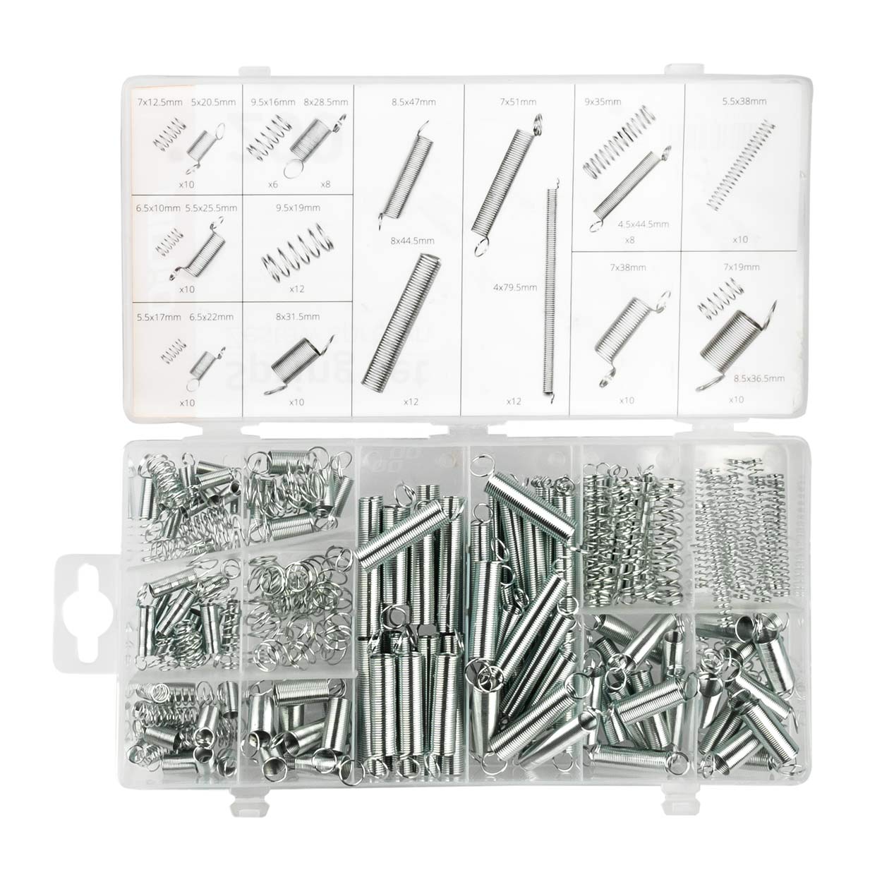 Set 200 arcuri de compresie si extensie de diferite dimensiuni pentru reparatii-2