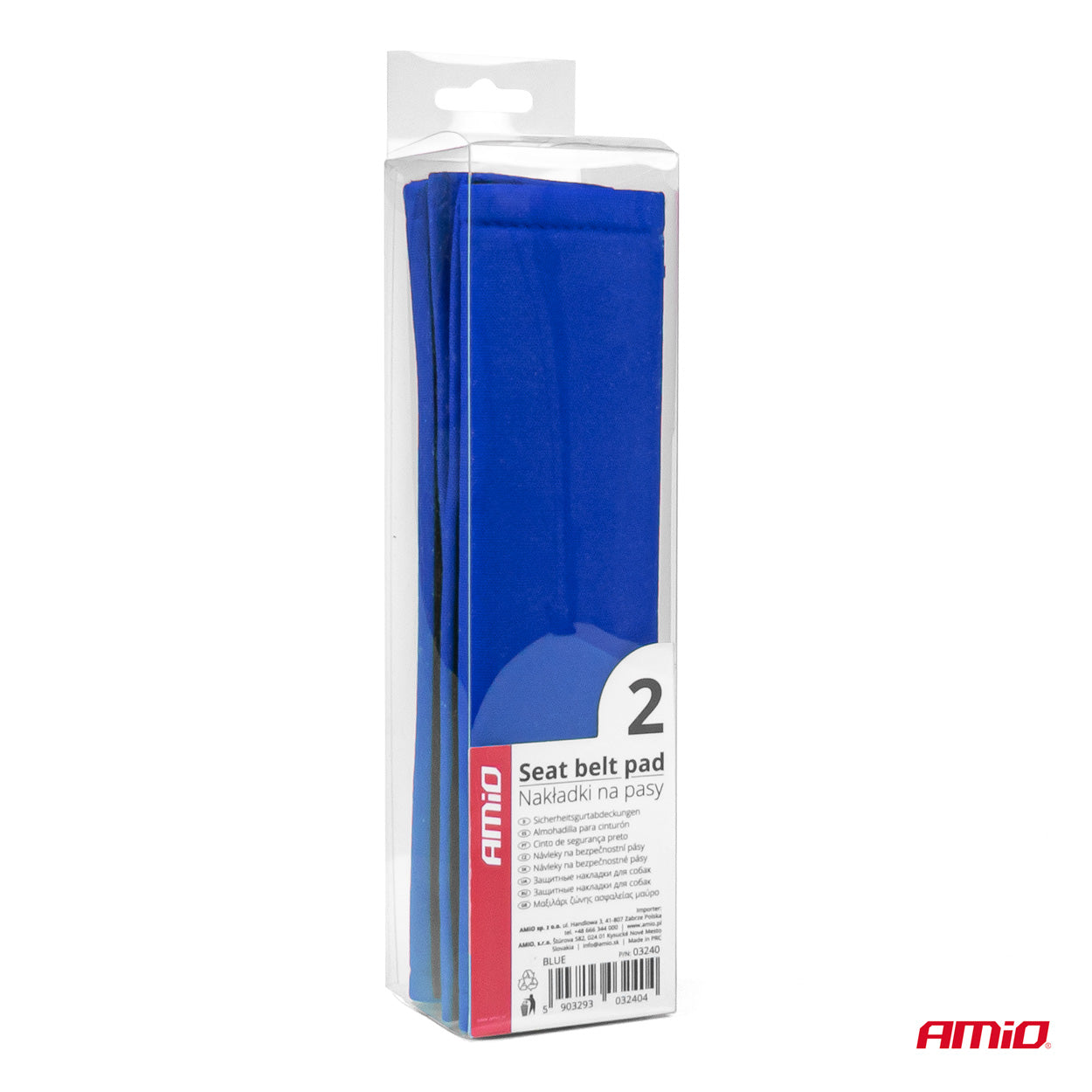 Set 2 perne de protectie pentru centura, culoare Albastra-4