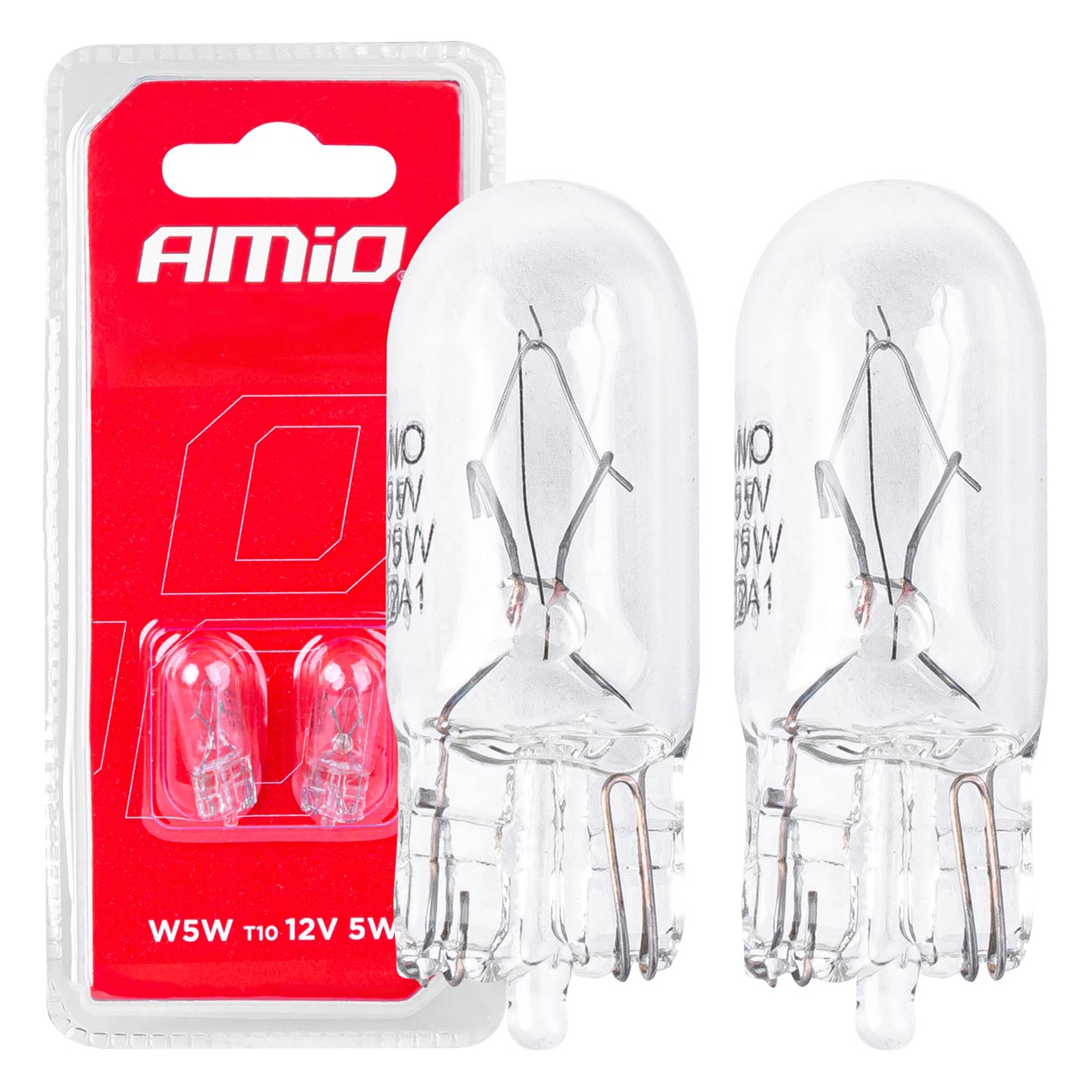 Set 2 becuri cu halogen, soclu T10, W5W, W2.1x9.5d, alimentare 12V-0