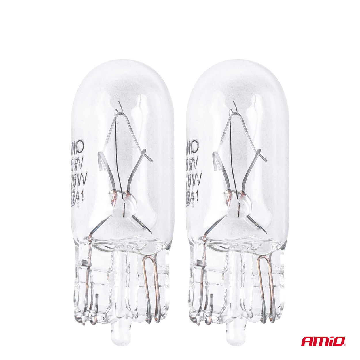 Set 2 becuri cu halogen, soclu T10, W5W, W2.1x9.5d, alimentare 12V-1
