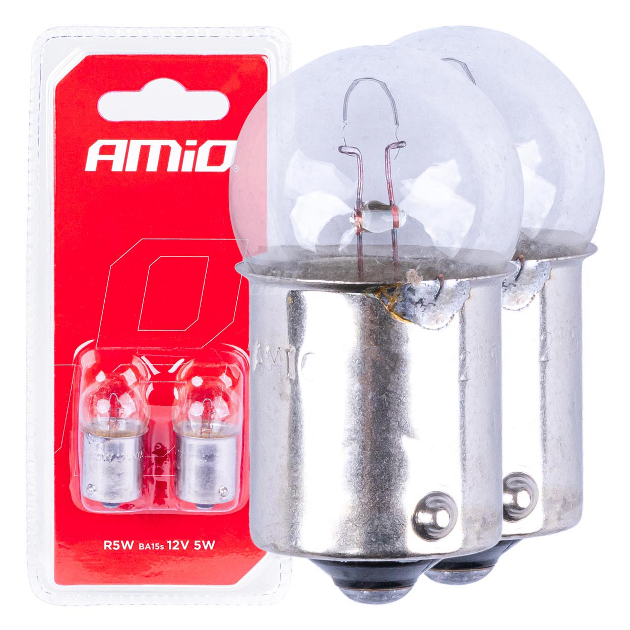 Set 2 becuri cu halogen, soclu R5W, BA15s, alimentare 12V-0