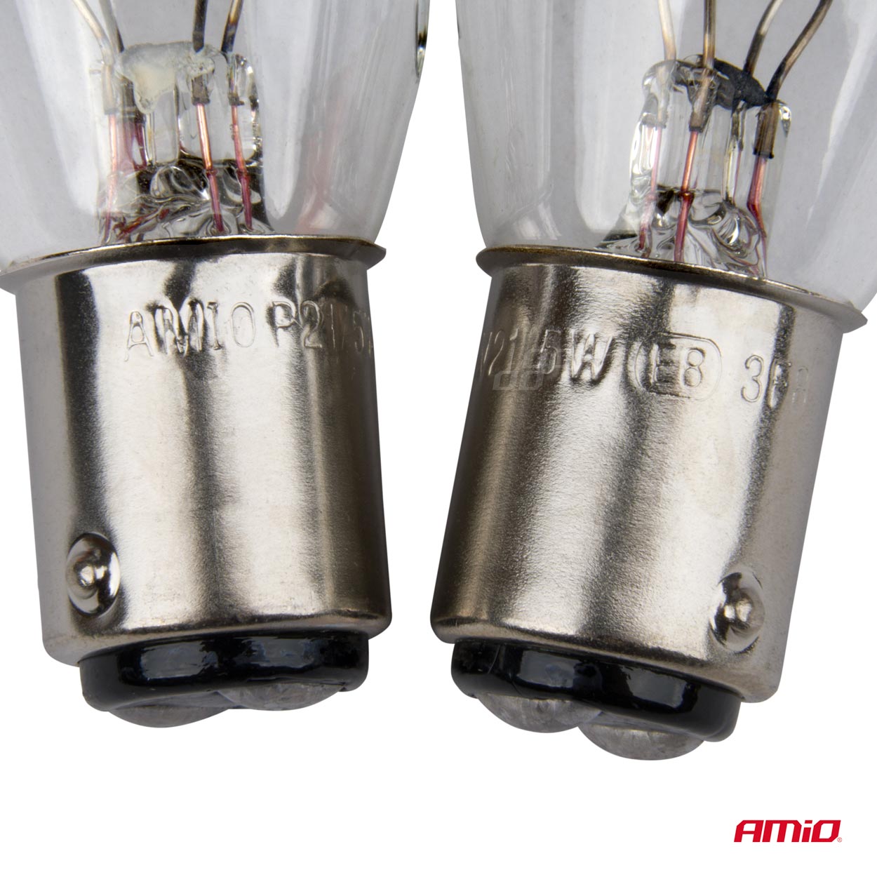 Set 2 becuri cu halogen, soclu P21, 5W, BAY15D, alimentare 12V-2