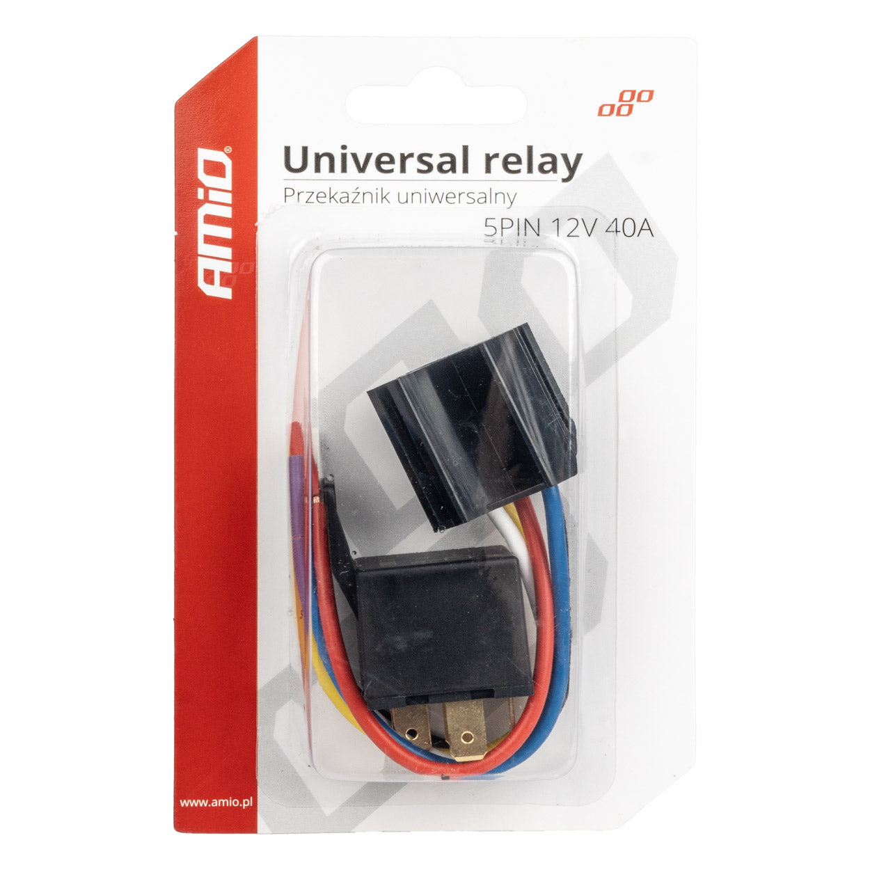Releu auto cu 5 pini, 12V, 40A + Mufa releu cu cabluri-0