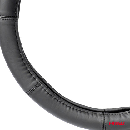 Husa volan din Piele Naturala, culoare Neagra, marime XL (volan 41-43cm), AVX-AM03548-3