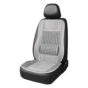 Husa scaun auto cu bile de masaj si suport lombar, dimensiuni 110 x 46 cm, culoare Gri-0