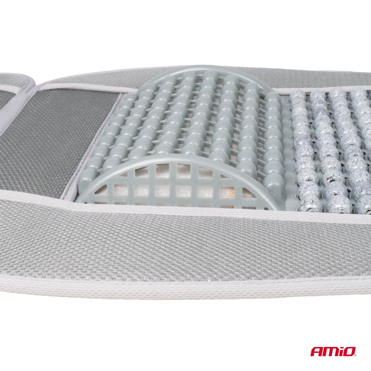 Husa scaun auto cu bile de masaj si suport lombar, dimensiuni 110 x 46 cm, culoare Gri-5