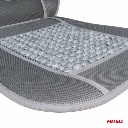 Husa scaun auto cu bile de masaj si suport lombar, dimensiuni 110 x 46 cm, culoare Gri-6