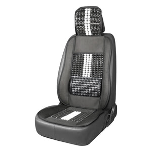 Husa scaun auto cu bile de masaj, suport lombar si tetiera, dimensiuni 131 x 46 cm, culoare Neagra-0
