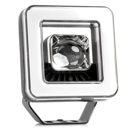 Proiector LED cu Angel Eye model AWL57, pozitie, semnalizare, faza lunga/scurta, pentru Off-Road, ATV, SSV, putere 45W, 8000lm, tensiune 9-36V, dimensiuni 114,5 x 114,5 x 51 mm-0