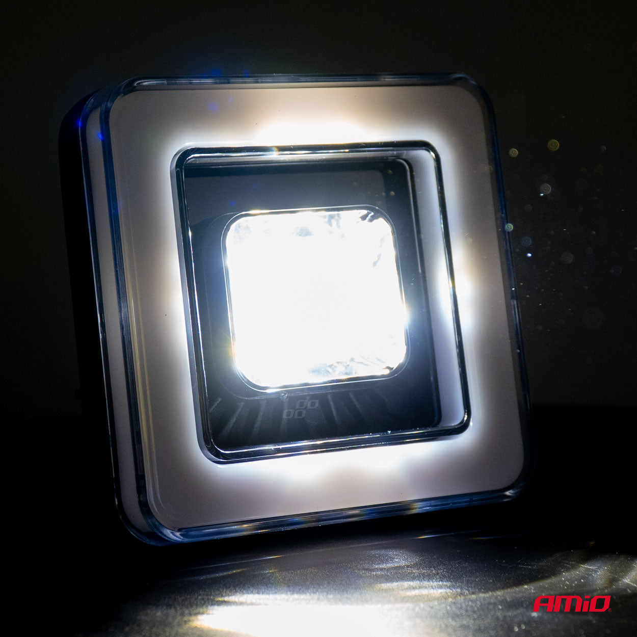 Proiector LED cu Angel Eye model AWL57, pozitie, semnalizare, faza lunga/scurta, pentru Off-Road, ATV, SSV, putere 45W, 8000lm, tensiune 9-36V, dimensiuni 114,5 x 114,5 x 51 mm-2