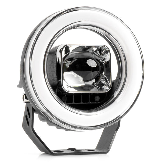 Proiector LED cu Angel Eye model AWL58, pozitie, semnalizare, faza lunga/scurta, pentru Off-Road, ATV, SSV, putere 45W, 8000lm, tensiune 9-36V, dimensiuni 114,5 x 114,5 x 52 mm-0