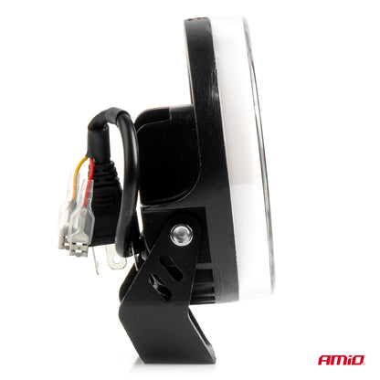 Proiector LED cu Angel Eye model AWL58, pozitie, semnalizare, faza lunga/scurta, pentru Off-Road, ATV, SSV, putere 45W, 8000lm, tensiune 9-36V, dimensiuni 114,5 x 114,5 x 52 mm-7