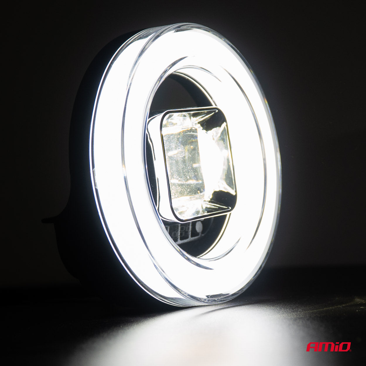 Proiector LED cu Angel Eye model AWL58, pozitie, semnalizare, faza lunga/scurta, pentru Off-Road, ATV, SSV, putere 45W, 8000lm, tensiune 9-36V, dimensiuni 114,5 x 114,5 x 52 mm-2