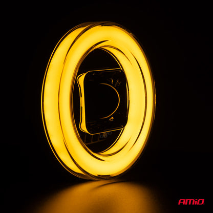 Proiector LED cu Angel Eye model AWL58, pozitie, semnalizare, faza lunga/scurta, pentru Off-Road, ATV, SSV, putere 45W, 8000lm, tensiune 9-36V, dimensiuni 114,5 x 114,5 x 52 mm-4