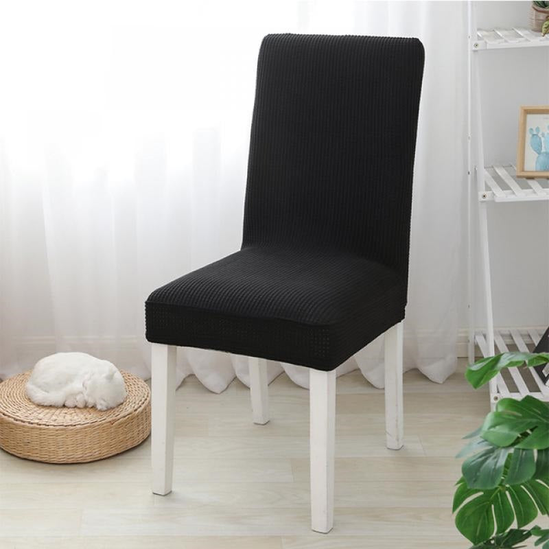 Husa universala pentru scaune clasice, model CATIFEA, culoare NEGRU-0