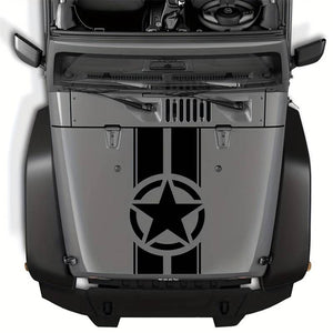 Sticker autoadeziv pentru vehicule Off Road, model "Army Star", dimensiune 90 x 43 cm, culoare Neagra-0