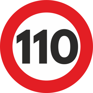 Autocolant Sticker "Limita Viteza" Reflectorizant - 110km/h-0