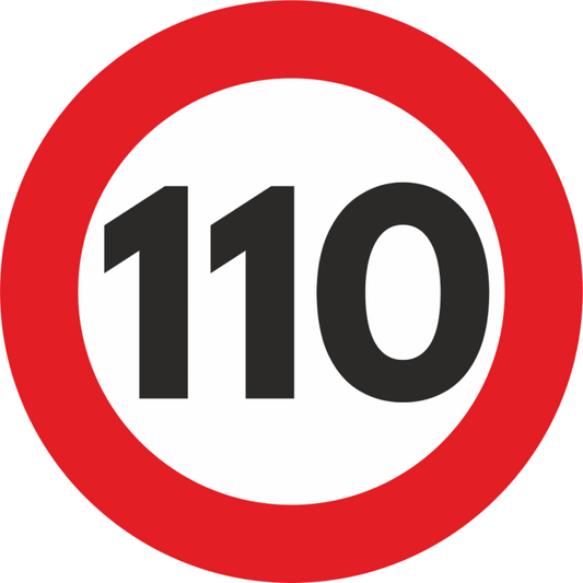 Autocolant Sticker "Limita Viteza" Reflectorizant - 110km/h-0