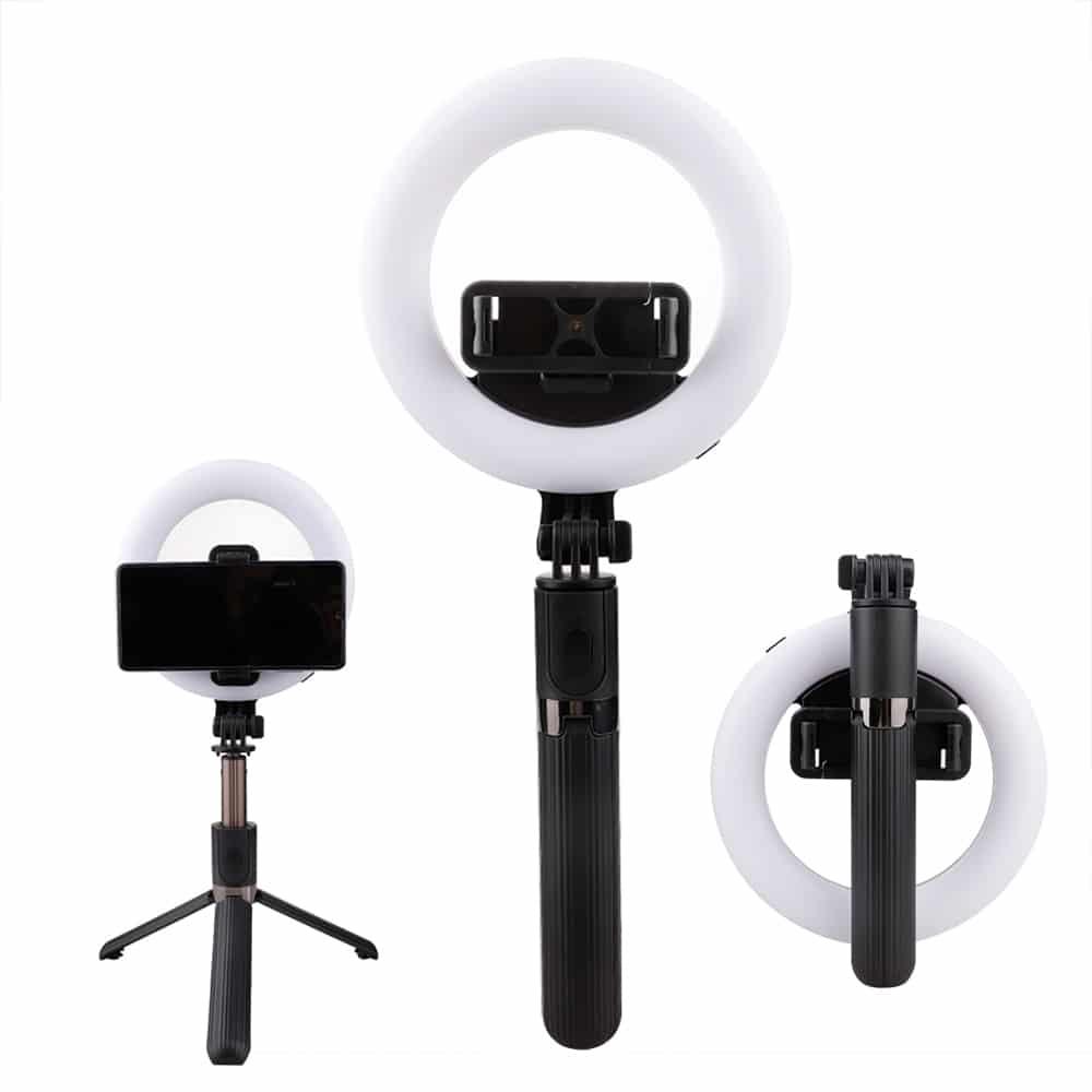 Lampa circulara LED cu suport Selfie Stick, telecomanda de declansare, L07