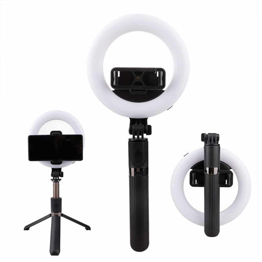 Lampa circulara LED cu suport Selfie Stick, telecomanda de declansare, L07