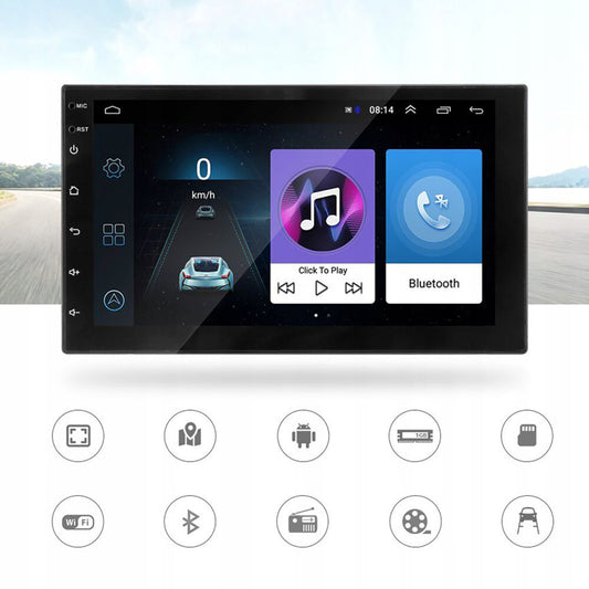 Player Video Auto cu ANDROID si GPS + Camera Marsarier INCLUSA, dimensiune 2DIN, TouchScreen de 7 inch, 4 x 45W, model WDS-40 cu Bluetooth, Handsfree, Radio, MP3, WMA, MP4, Telecomanda-1