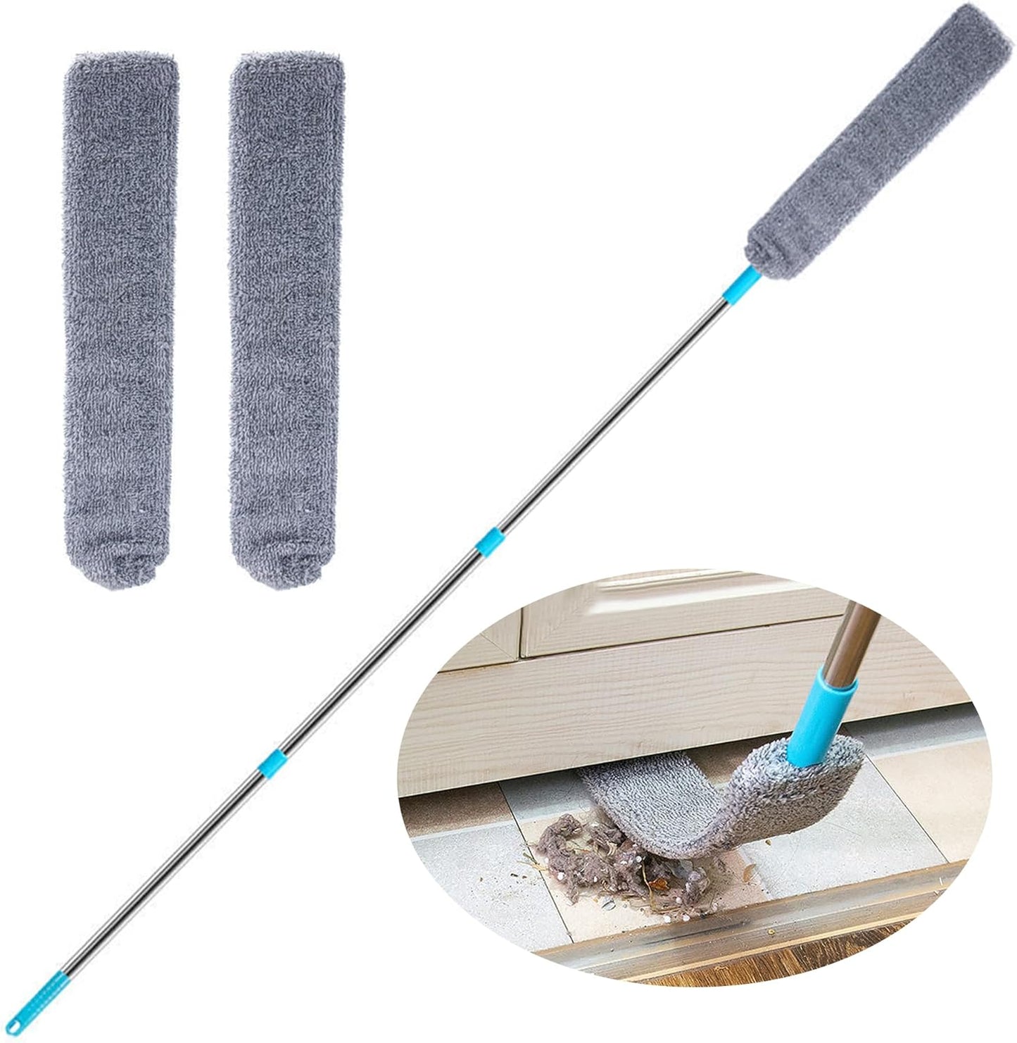 OFERTA 1+1 Mop Flexibil Telescopic 55–130 cm cu Lavetă din Microfibră