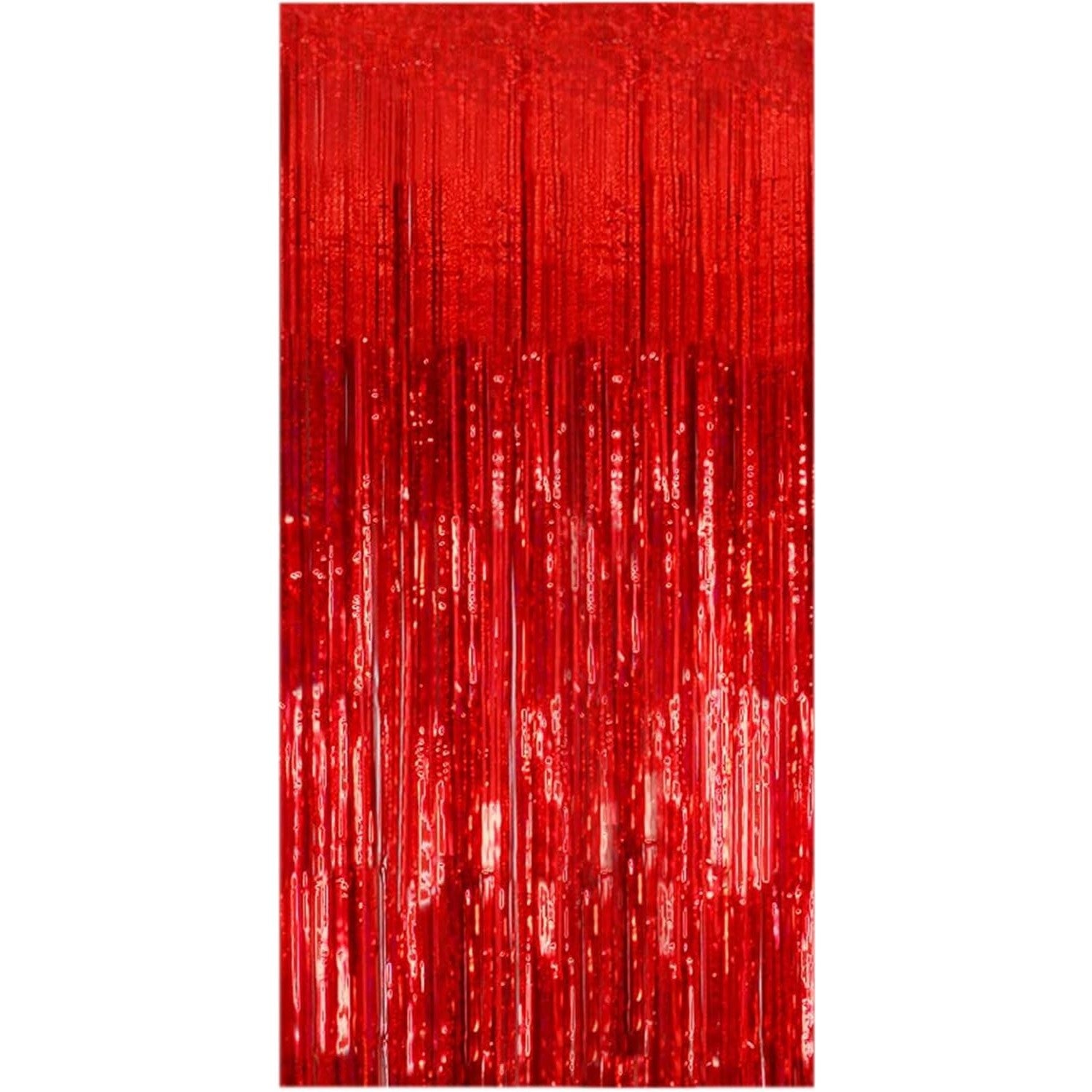 Perdea Franjurata, Flippy, Model Decor Petrecere, pentru Fundal de Poze, Amenajare Colorata a Petrecerii, Dimensiune 100x200 cm, Rosu-0