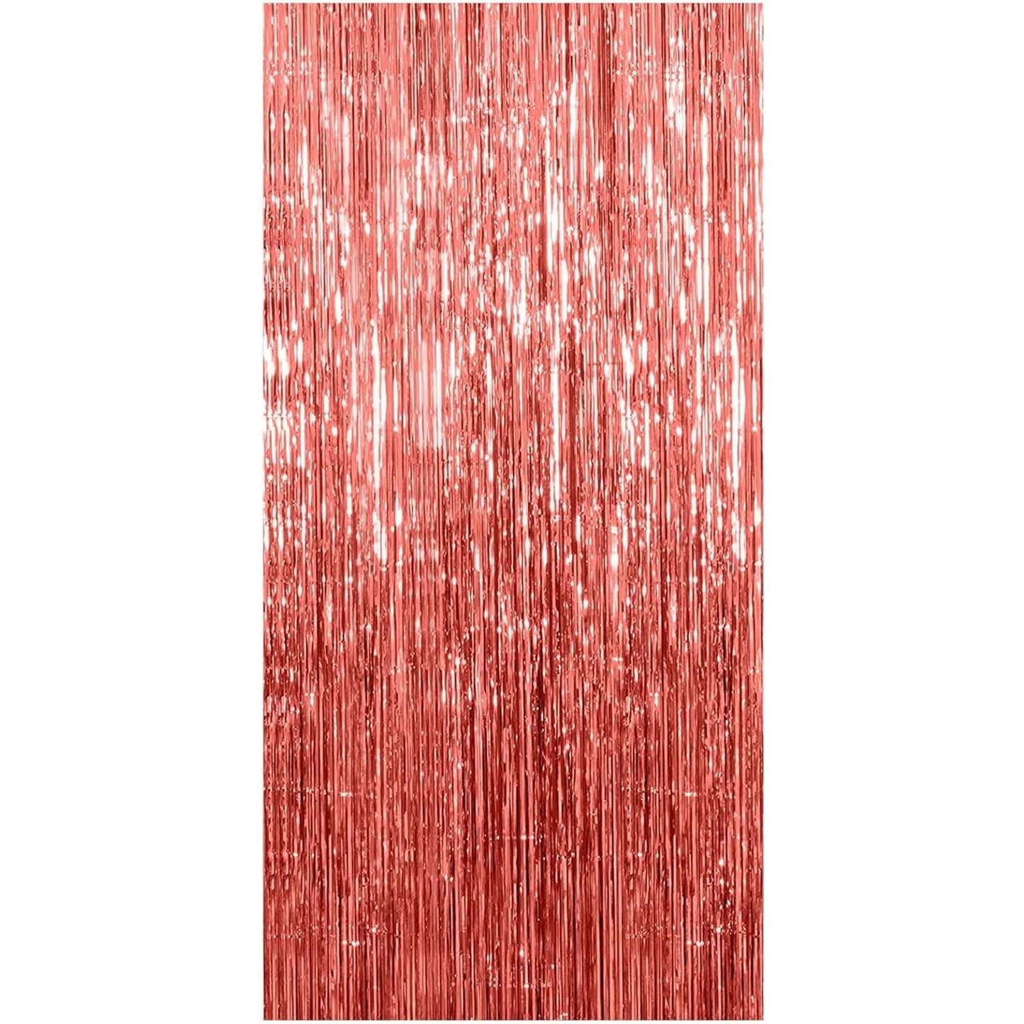 Perdea Franjurata, Flippy, Model Decor Petrecere, pentru Fundal de Poze, Amenajare Colorata a Petrecerii, Dimensiune 100x200 cm, Rose Gold-0