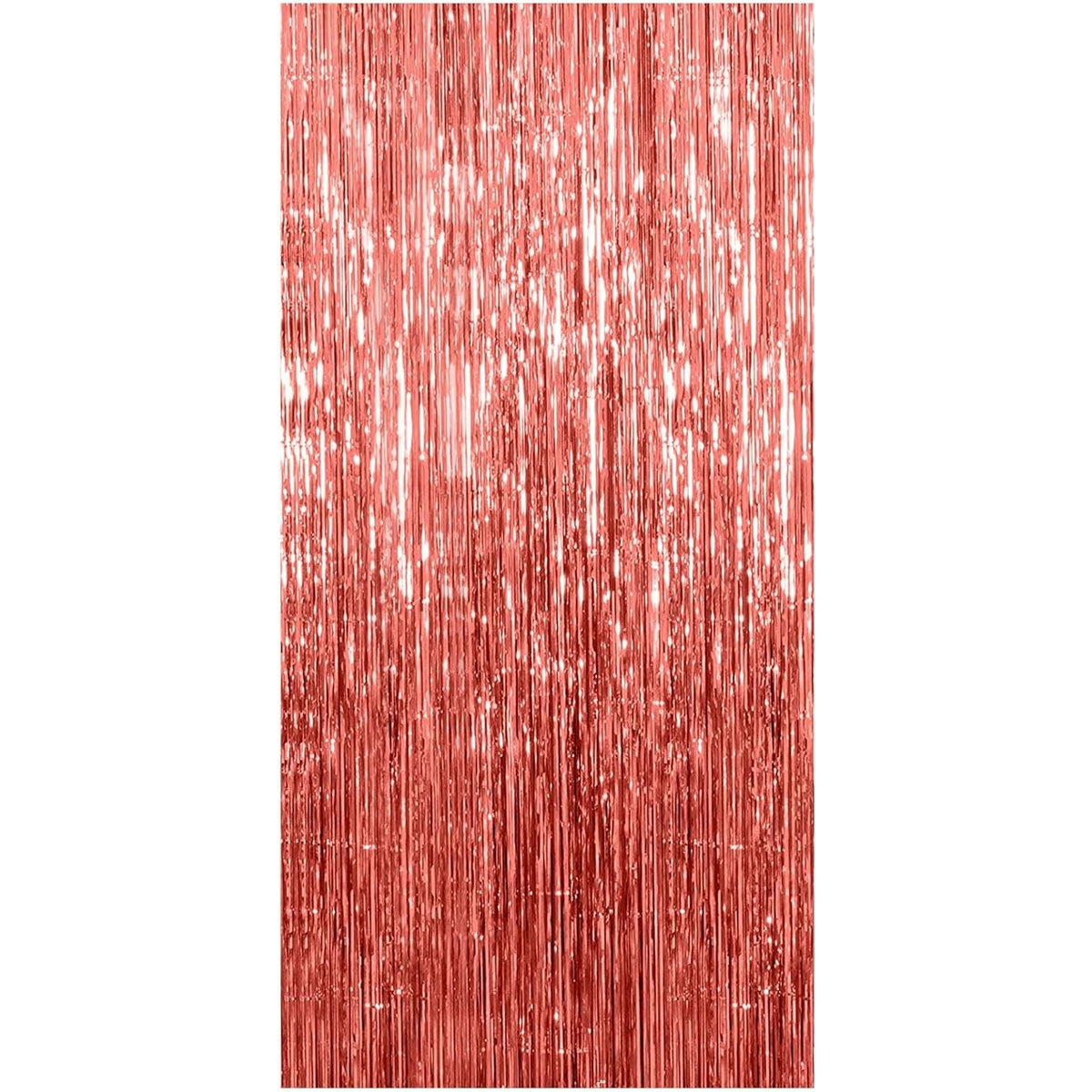 Perdea Franjurata, Flippy, Model Decor Petrecere, pentru Fundal de Poze, Amenajare Colorata a Petrecerii, Dimensiune 100x200 cm, Rose Gold-0